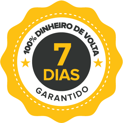 Selo de garantia de 7 dias de devolução do dinheiro