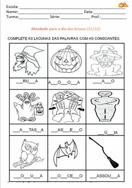 Atividade para colorir bruxinha com gatinho e vassoura